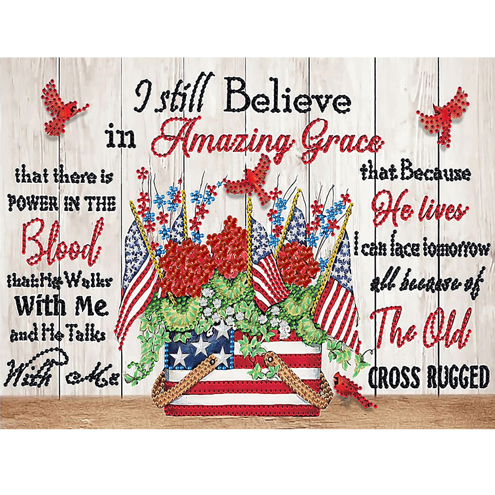 Flowers And Herbs In English - Special Shaped Drill Diamond Paiting 40*30cm