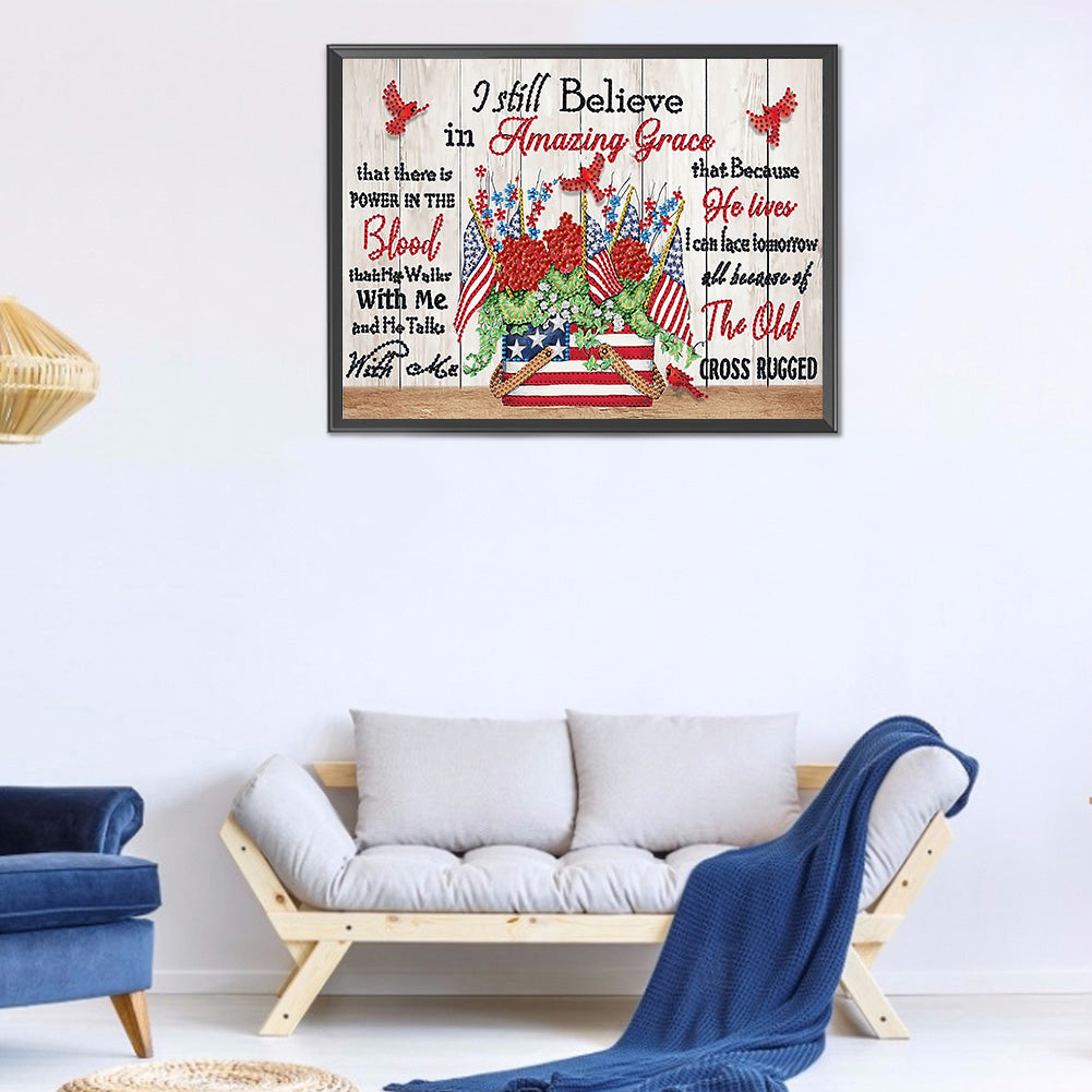 Flowers And Herbs In English - Special Shaped Drill Diamond Paiting 40*30cm