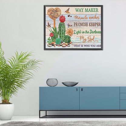 Flowers And Herbs In English - Special Shaped Drill Diamond Paiting 40*30cm