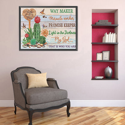 Flowers And Herbs In English - Special Shaped Drill Diamond Paiting 40*30cm