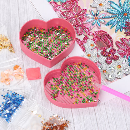 3pcs Plastic Diamond Painting Beading Plates Handwork Rhinestone Drill Tray