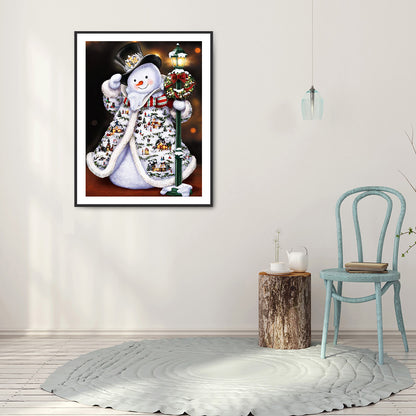 Snowman Crystal Ball - Full Round Drill Diamond Painting 50*60cm