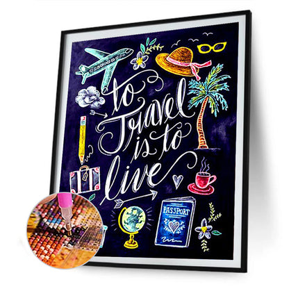 Blackboard Calligraphy - Full Round Drill Diamond Painting 40*50CM