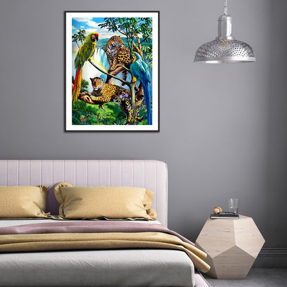 Leopard Parrot - Full Round Drill Diamond Painting 40*50CM