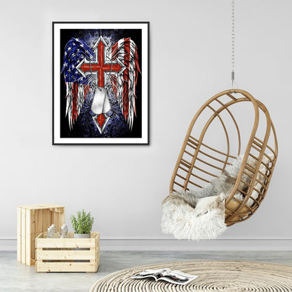 Independence Day - Full Round Drill Diamond Painting 30*40CM