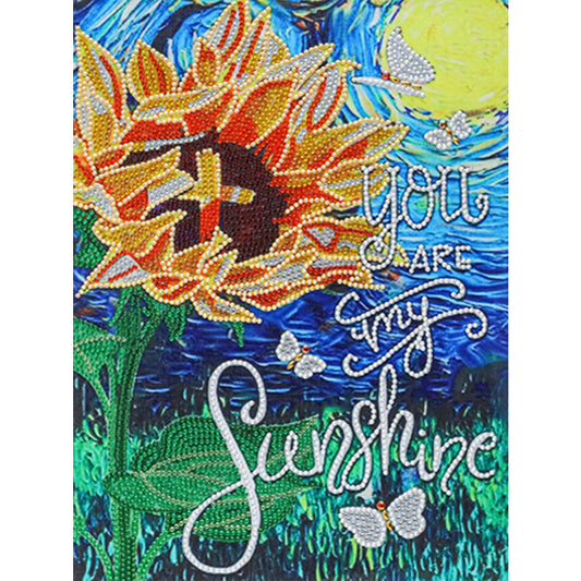 Cross Sunflower - Special Shaped Drill Diamond Paiting 30*40CM