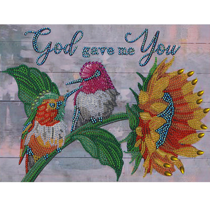 Flowers And Herbs In English - Special Shaped Drill Diamond Paiting 40*30CM