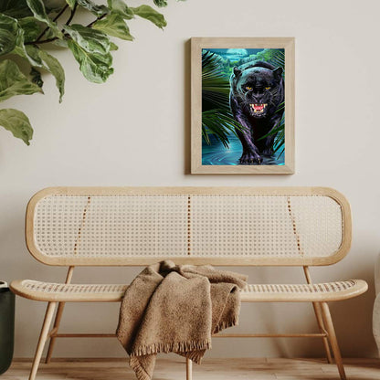 Black Panther - Full Round Drill Diamond Painting 40*60CM