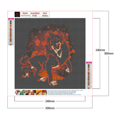 Silhouette Lion - Full Square Drill Diamond Painting 30*30CM