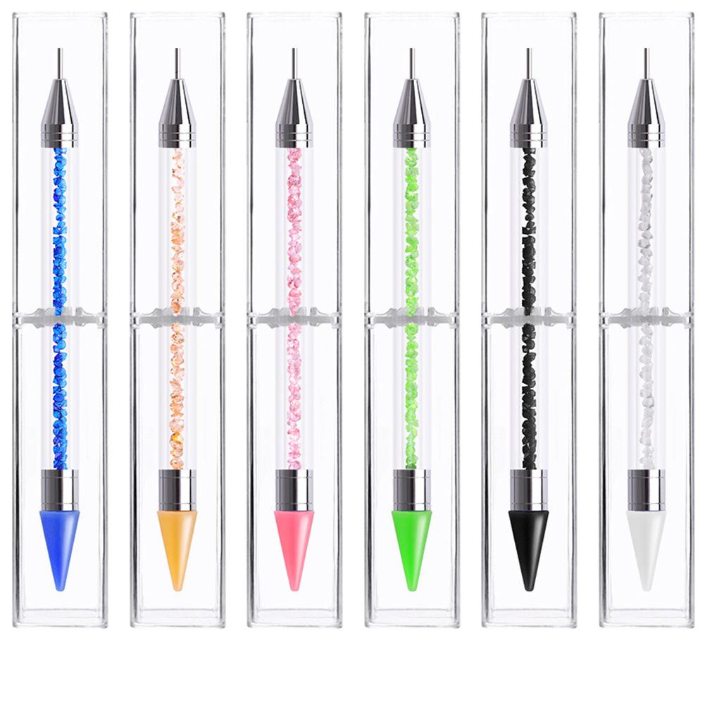 Dual Heads Dotting Wax Pen Point Drill Picker Nail Art Studs Dotter