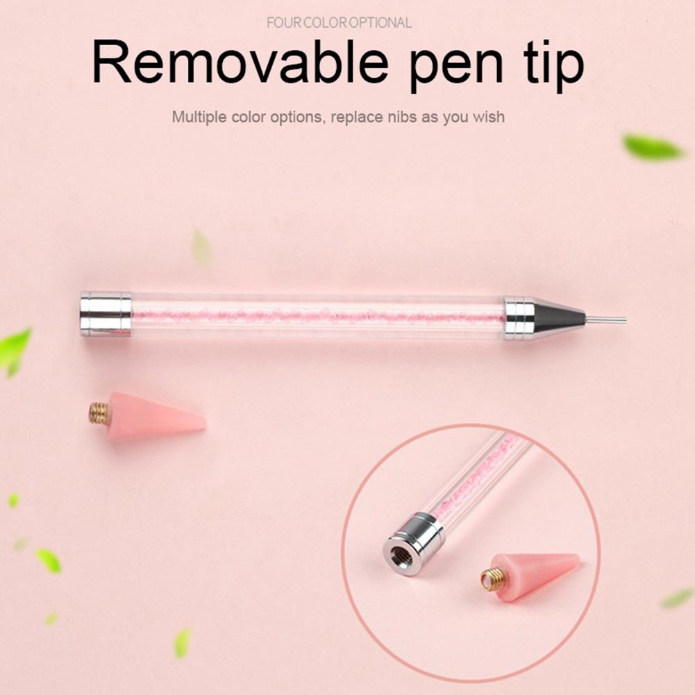 Dual Heads Dotting Wax Pen Point Drill Picker Nail Art Studs Dotter