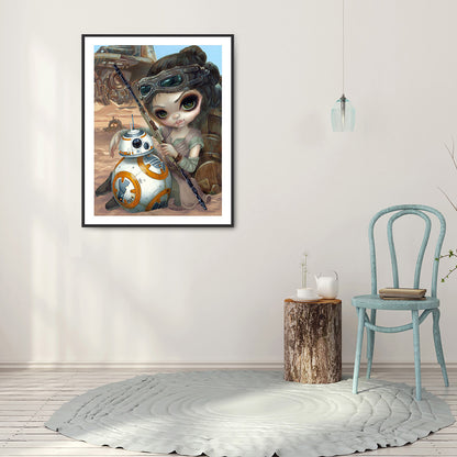 Big Eye Doll - Full Round Drill Diamond Painting 30*40CM