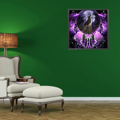 Wolf Dream Catcher - Full Round Drill Diamond Painting 30*30CM
