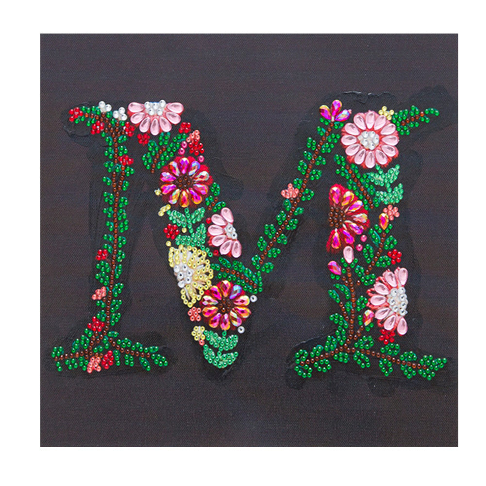 Embroidered Letters - Special Shaped Drill Diamond Paiting 30*30CM