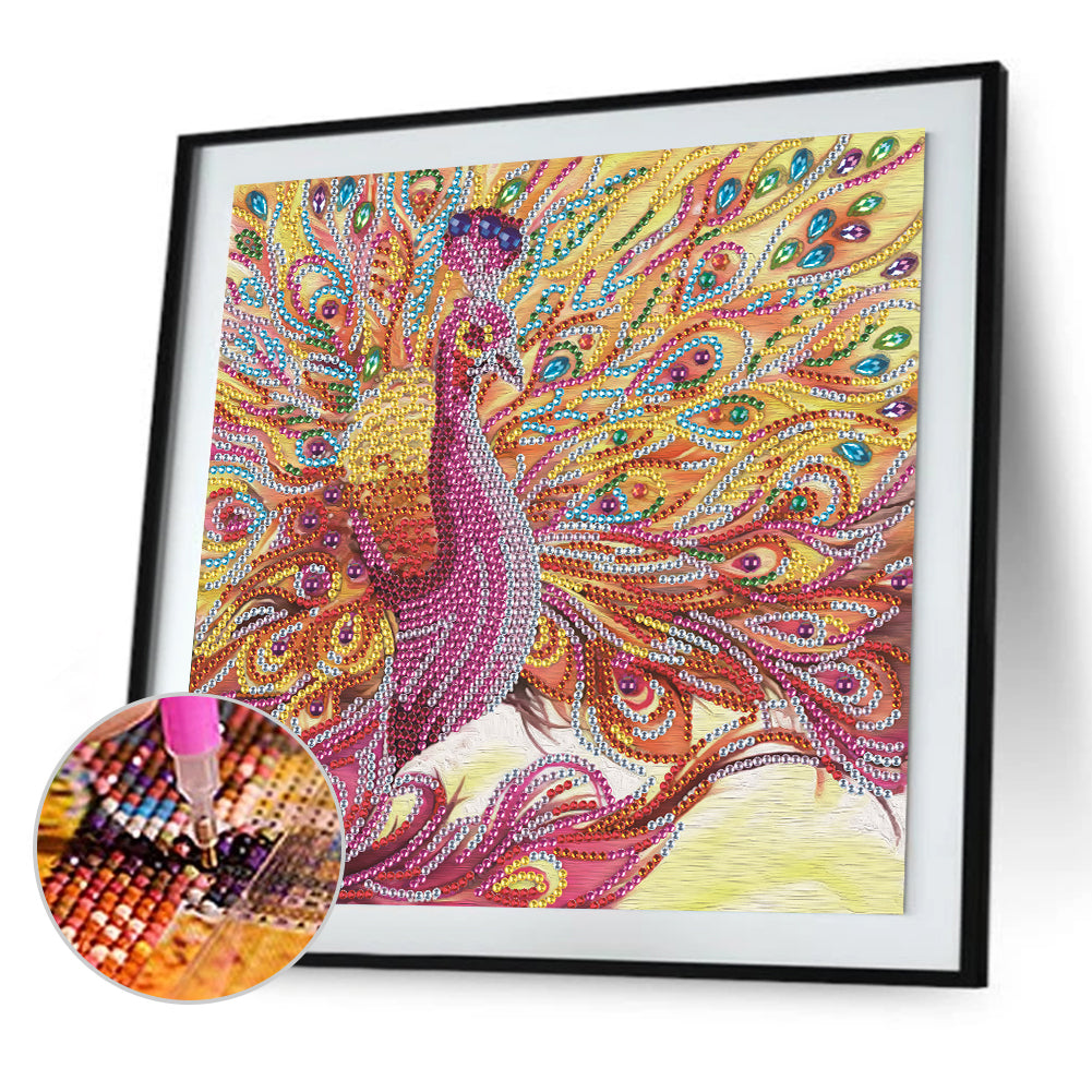 Peacock - Special Shaped Drill Diamond Paiting 30*30CM