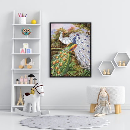 Peacock - Special Shaped Drill Diamond Paiting 30*40CM