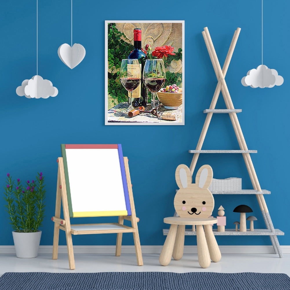 Wine - Full Round Drill Diamond Painting 30*40CM