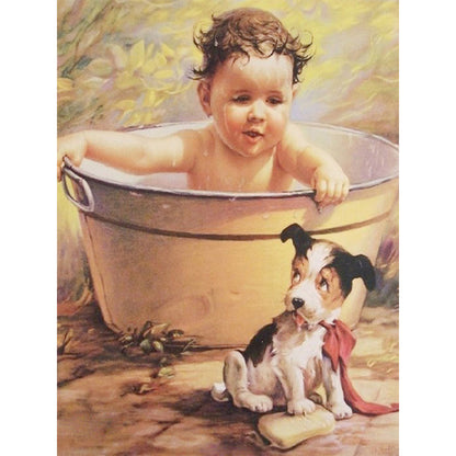 Baby Baby - Full Round Drill Diamond Painting 30*40CM