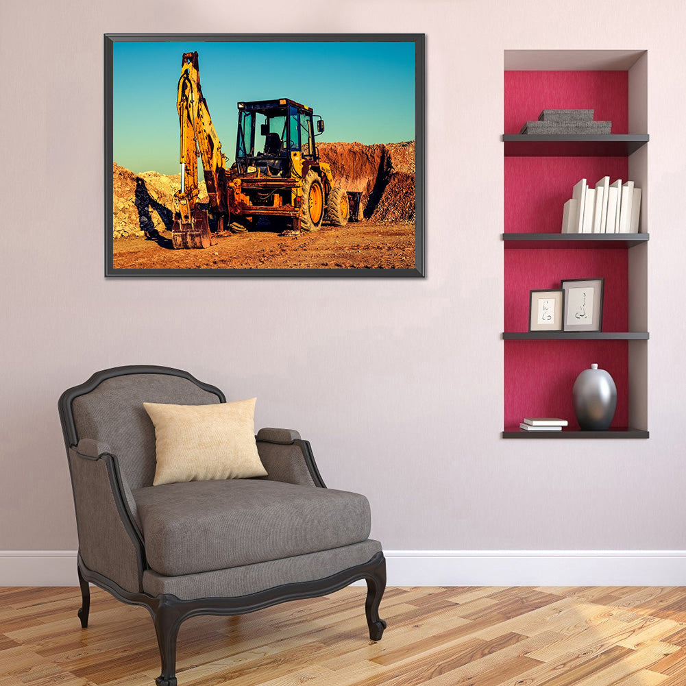 Excavator - Full Round Drill Diamond Painting 40*30CM