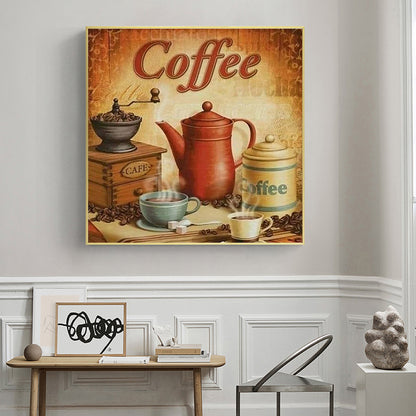 Coffee - Full Round Drill Diamond Painting 45*45CM