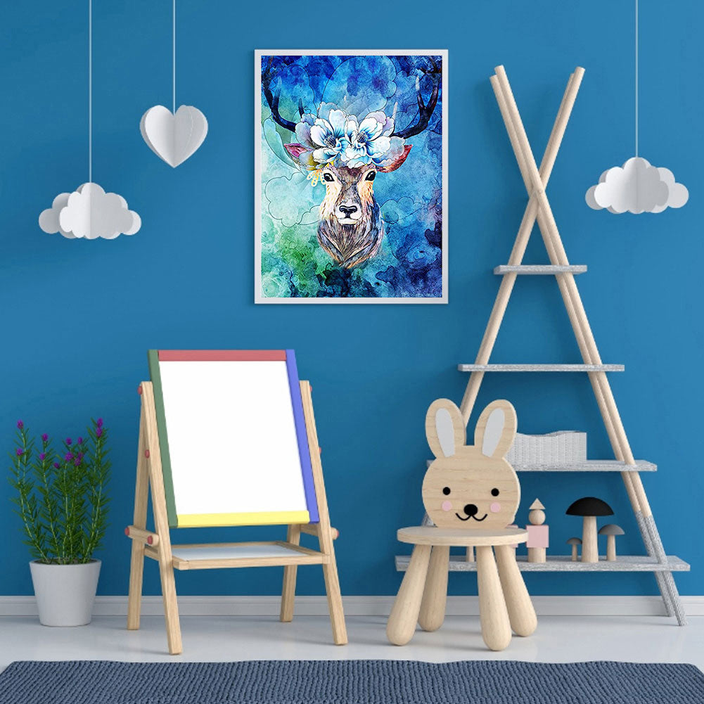 Deer - Full Round Drill Diamond Painting 30*40CM