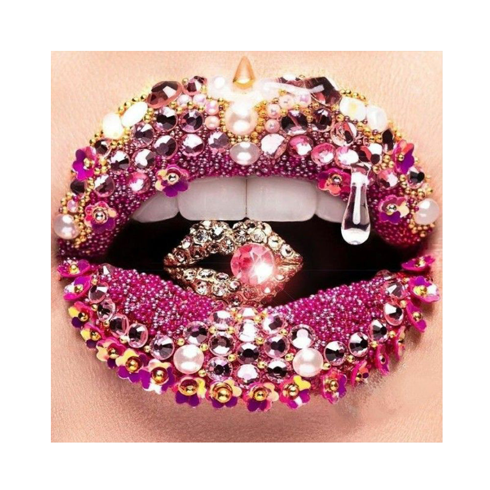 Lips - Full Round Drill Diamond Painting 30*30CM