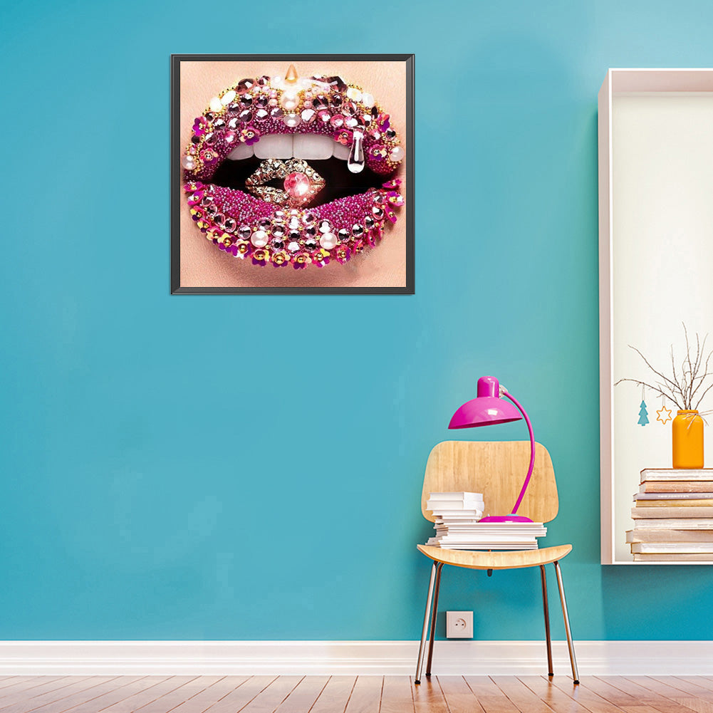 Lips - Full Round Drill Diamond Painting 30*30CM