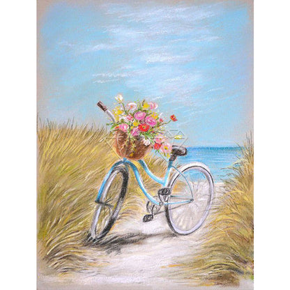 Pastoral Bike - Full Round Drill Diamond Painting 30*40CM