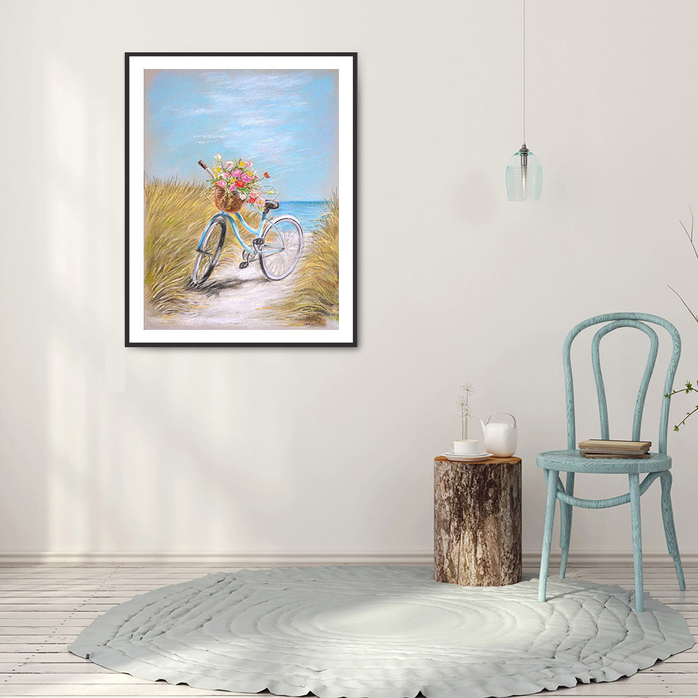 Pastoral Bike - Full Round Drill Diamond Painting 30*40CM