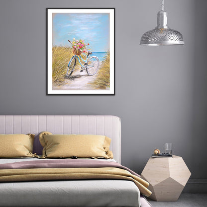 Pastoral Bike - Full Round Drill Diamond Painting 30*40CM