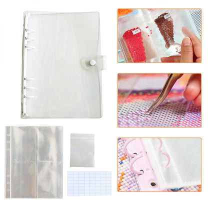 Diamond Painting Storage Book Beads Container Clear Loose Leaf A5 Binder