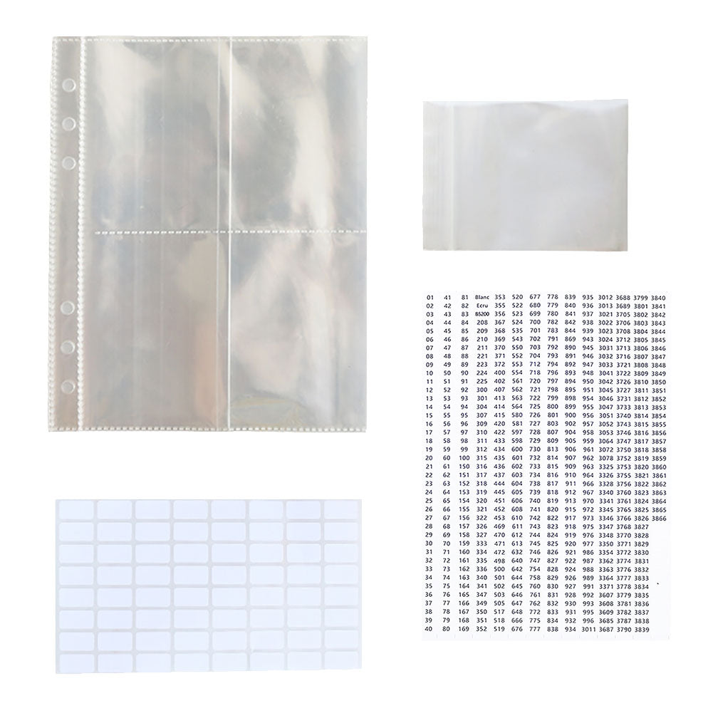 Diamond Painting Storage Book Clear Loose Leaf Self Sealing Plastic Bags