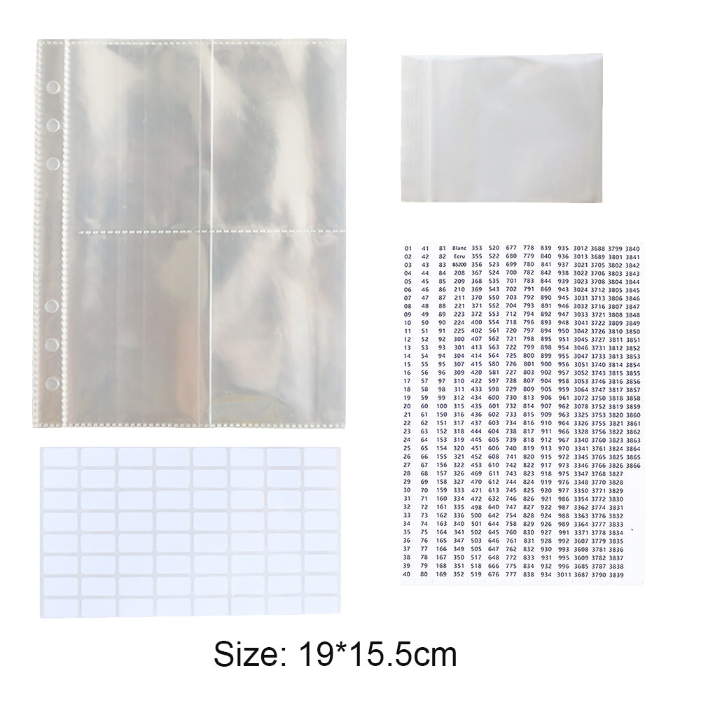 Diamond Painting Storage Book Clear Loose Leaf Self Sealing Plastic Bags