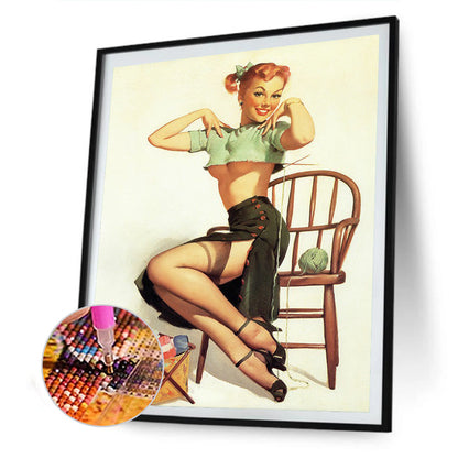 Sexy Woman - Full Round Drill Diamond Painting 30*40CM