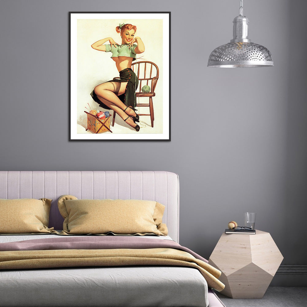 Sexy Woman - Full Round Drill Diamond Painting 30*40CM