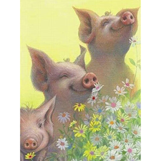 Daisy And Piglet - Full Round Drill Diamond Painting 30*40CM
