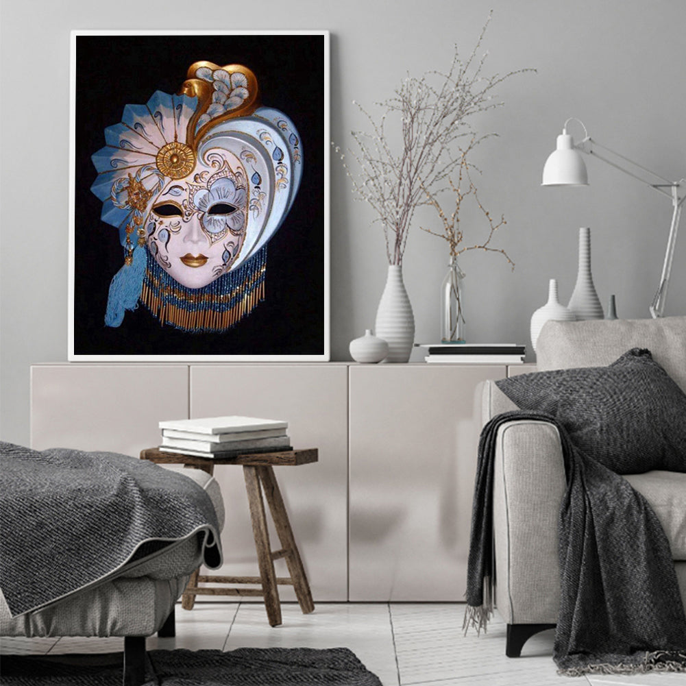 Mask 40*50CM(Canvas) Full Round Drill Diamond Painting
