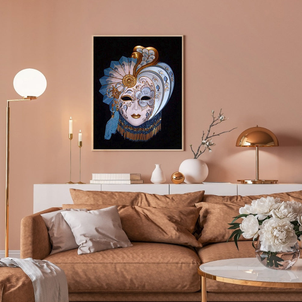 Mask 40*50CM(Canvas) Full Round Drill Diamond Painting