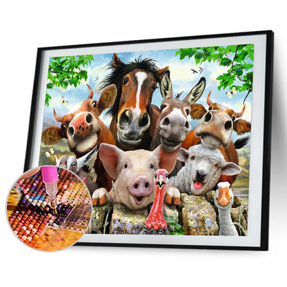 Animal Party 40*30CM(Canvas) Full Round Drill Diamond Painting