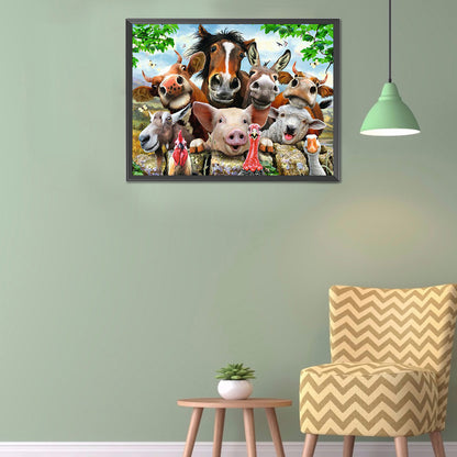 Animal Party 40*30CM(Canvas) Full Round Drill Diamond Painting