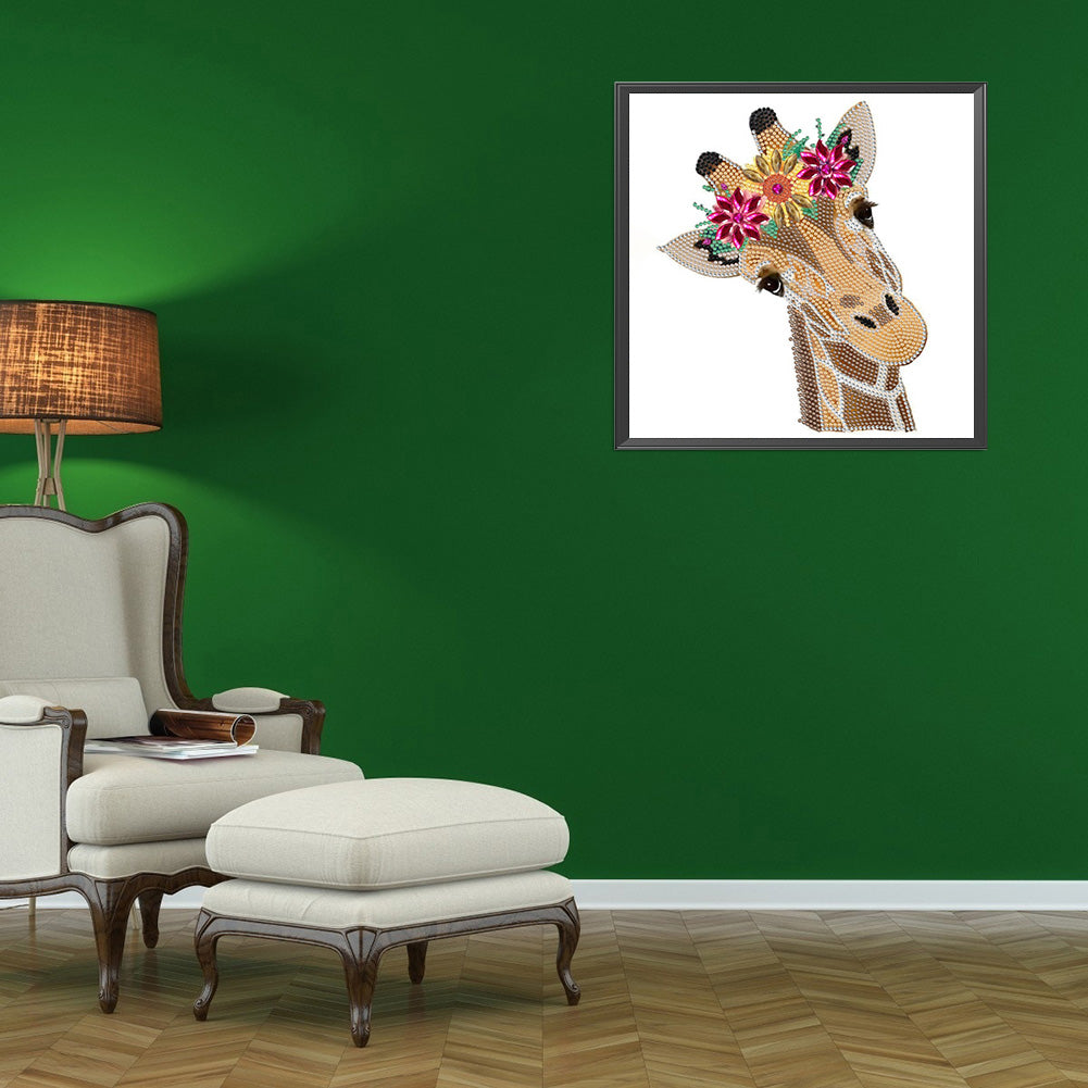 Giraffe 30*30CM(Canvas) Special Shaped Drill Diamond Paiting