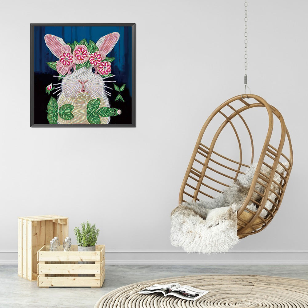 Rabbit 30*30CM(Canvas) Special Shaped Drill Diamond Paiting