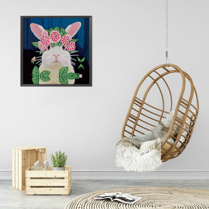 Rabbit 30*30CM(Canvas) Special Shaped Drill Diamond Paiting