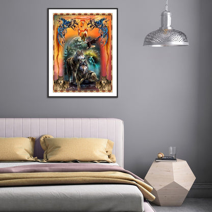 Wolf Pack 30*40CM(Canvas) Full Round Drill Diamond Painting