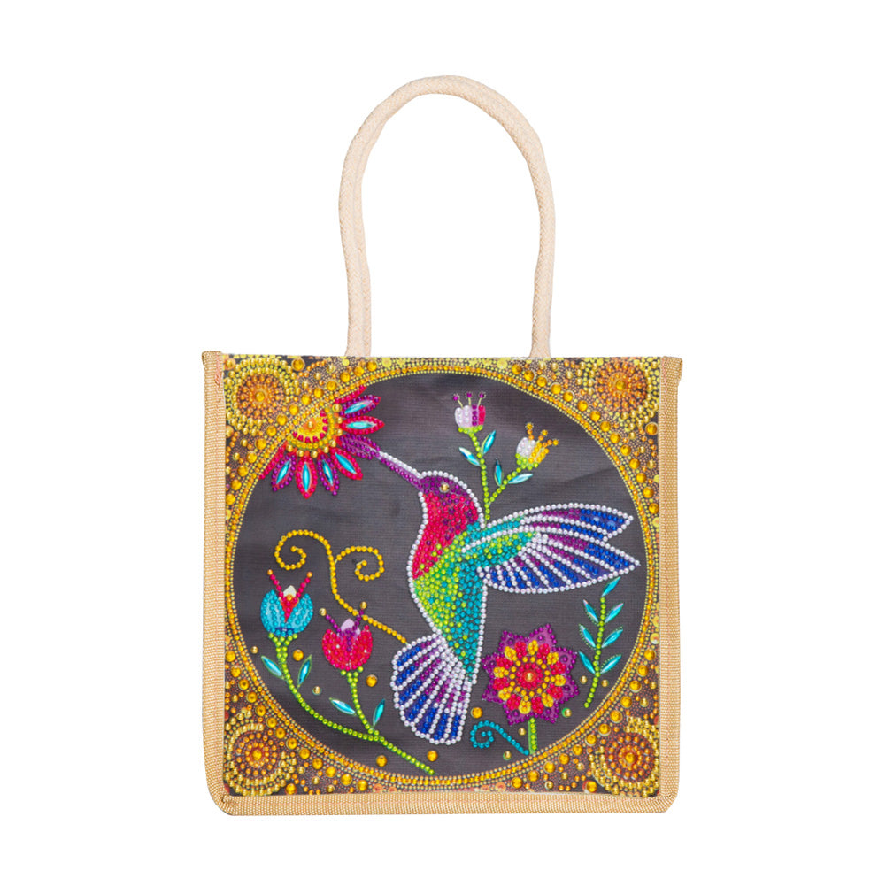 5D Diamond Painting Handbag DIY Eco-friendly Linen Shopping Storage Bags