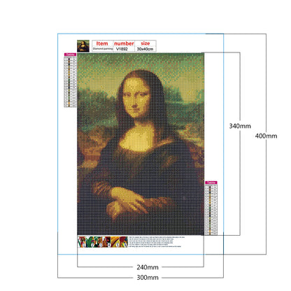 Mona Lisa 30*40CM(Canvas) Full Round Drill Diamond Painting