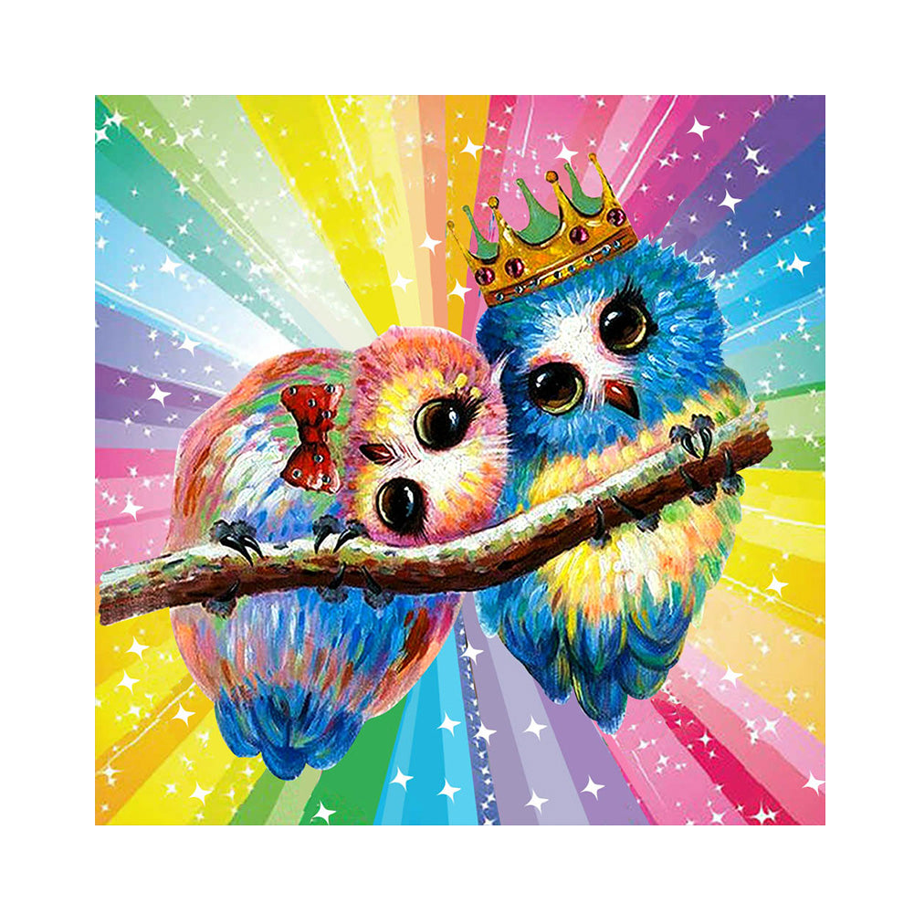 Owl 30*30CM(Canvas) Full Round Drill Diamond Painting