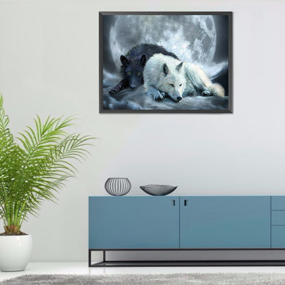 Wolf 40*30CM(Canvas) Full Round Drill Diamond Painting