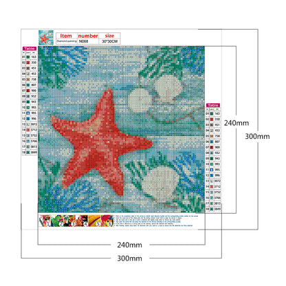 Starfish 30*30CM(Canvas) Full Square Drill Diamond Painting