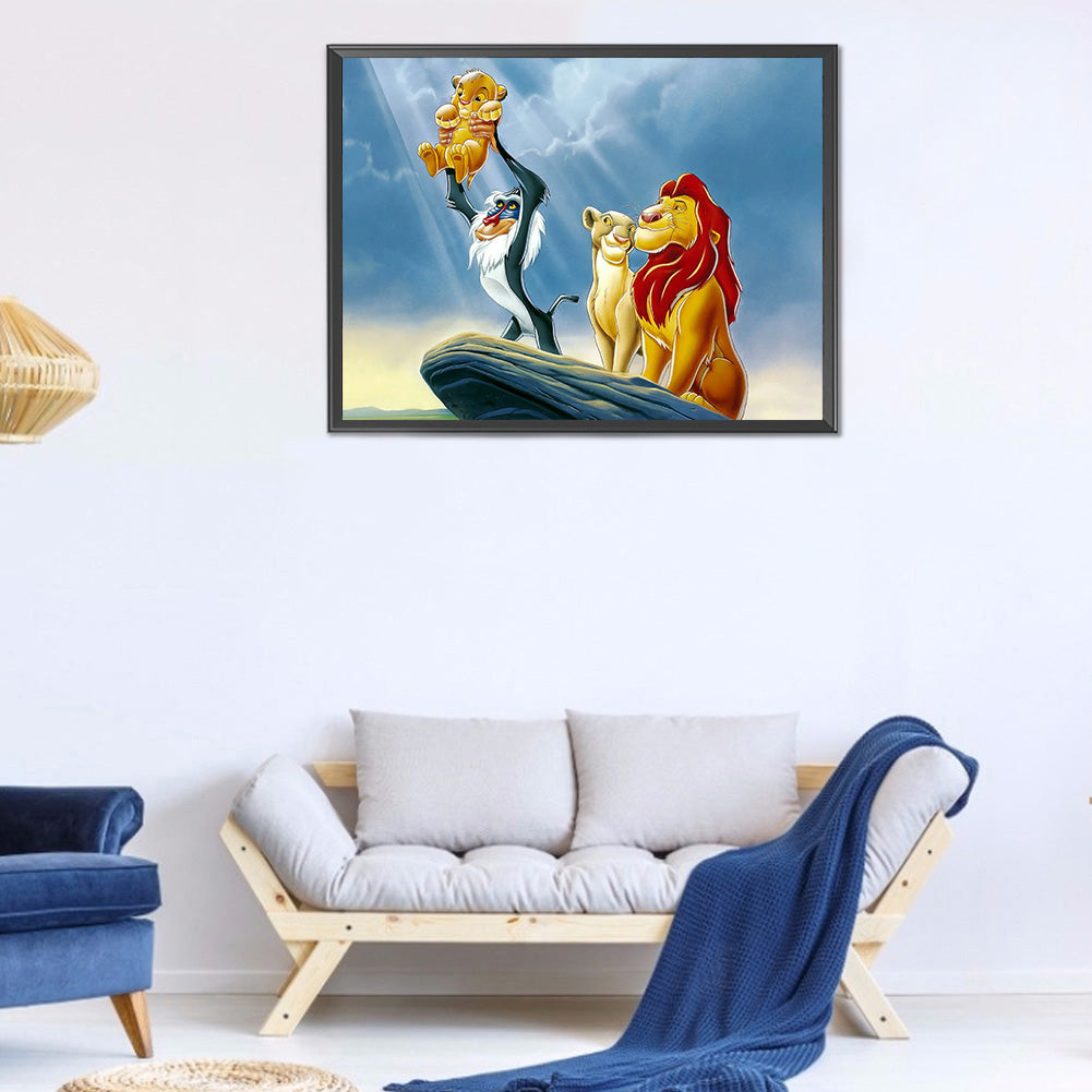 Lion King 40*30CM(Canvas) Full Round Drill Diamond Painting